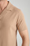 Slim Apaç Collar Men's Short Sleeve Waffle Sports Shirt with Pockets Standard Fit - 4