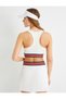 Sports Bra Covered Color Contrast Tape Detailed U-Neck Slim Fit - 5