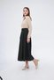 Apsen Women's Khaki Seasonal Flared Hijab Skirt with Metal Accessory Detail 2054-90 - 2