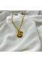 S Gold Color Women Letter Balloon Necklace - 2