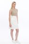 Apsen Women's Ecru Gabardine Sports Button Zipper Closure Detailed Pocketed Mini Skirt 2173-57 - 6