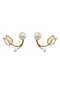 Tulip Ghost Earrings with Pearls and Pearl Rhinestones - 2