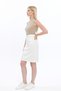 Apsen Women's Ecru Gabardine Sports Button Zipper Closure Detailed Pocketed Mini Skirt 2173-57 - 7