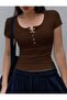 زر قصير SLEEVE CROP TOP