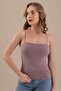 Women's Thin String Strap Cotton Basic Undershirt Rose Dried - 4