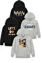 4-pack Let's-Brooklyn-Skate-Escape Printed Boys' Kangaroo Pocket Hooded Sweatshirt