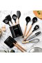 Silicone Cooking Utensil Set, 13pcs Kitchen Tools with Wooden Handles for Nonstick Cookware - 2