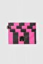 La'Graccio Paris Women's Vs Card Holder Black Fuchsia