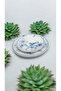 6 Pieces Güral Porcelain Bird Pattern 19 cm Flat Cake Dessert Plate - 8