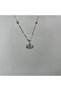 Women's Steel Necklace with Diamond Eye Lashes - 4
