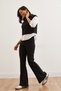 Women's Black Top Shirt Detail Blouse Bottom Spanish Leggings Suit Tkm- 19000334 - 4