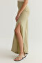 Mint Modal Wide Leg / Geniş Paça Yüksek Bel Yırtmaçlı Dokuma Pantolon TWOSS25PL00006 Palazzo - 3