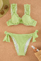 Ekose Desenli Fırfırlı Balconette Kaplı Brazilian Normal Bel Bikini Takımı TBESS25BT00035 - 6