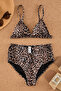Leopar Desenli Üçgen Kaplı Bikini Üstü TBESS20BU0268 - 6