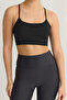Siyah Sırt Pencere/Cut Out Detaylı Destekli/Şekillendirici Askılı Örme Spor Sütyeni THMSS25SS00010 - 5