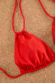 Kırmızı Tünelli Üçgen Kaplı Regular Normal Bel Bikini Takımı TBESS25BT00072 - 6