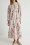 Pink Floral Woven Linen-Look Dress TCTSS25EB00034 - 4