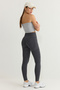 Antrasit Seamless/Dikişsiz Push Up Tam Boy Örme Spor Tayt THMAW25TY00003