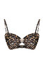 Leopar Desenli Straplez Kaplı Döküm Aksesuarlı Bikini Üstü TBESS24BU00150 - 5