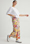 Multicolor Large Floral Print Fish Cut Maxi Length Woven Skirt Twoss25Et00015 - 4