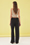 Siyah Wide Leg/Geniş Paça Dokuma Pantolon TWOSS25PL00025 - 7
