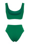 Yeşil Bralette Kaplı Regular Yüksek Bel Bikini Takımı TBESS22BT0010 - 6