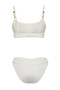 Ekru Aksesuarlı Bralette Kaplı Regular Normal Bel Bikini Takımı TBESS25BT00057 - 6