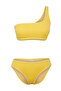 Sarı Nakışlı Tek Omuz Kaplı Regular Normal Bel Bikini Takımı TBESS25BT00020 - 5
