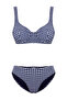 Pötikare Desenli Şeritli Balconette Kaplı Regular Normal Bel Bikini Takımı TBESS25BT00003 - 7