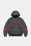 Vi Arcane Printed Oversize Unisex Washable Black Hoodie - 2