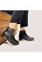 Women's leather zippered casual boots 4560-lx - black - 37 - 4