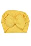 Baby Girl Yellow Bow Combed Cotton Bonnet - 3