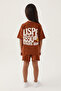 Girls' brown shorts set - 5