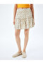 Viscose Layered Flounce Floral Mini Skirt - 3