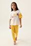 Girls' Cream Short Sleeve Pajama Set