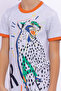 Boy's Crew Neck Pigment Printed Summer Regular Fit Gray Bermuda Set Rp2735-C-V2 - 4
