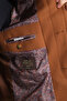 Tan Comfort Fit Long Barbary Collar Lined Cashmere Coat - 5