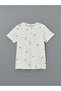 Crew Neck Patterned Women's T-Shirt - 5