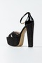 Women's Pearl Stone Embroidered High Platform Heeled Shoes - 4