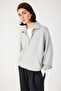 Sweatshirt with Half Zipper Modal - 3