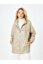 Faux Leather Raincoat with Concealable Hooded - 3