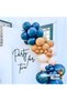 Balloon Set Midnight Blue-White-Caramel-Macaron-Salmon Set of 60 Balloon Chain - 5