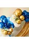 Balloon Set Midnight Blue-Metallic Light Blue-White-Chrome Gold Set of 60 Balloon Chain - 4