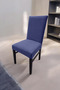 Jacquard Woven Fabric Lycra Flexible 6-Piece Chair Cover Quality Stretch Chair Cover (6 Pcs)-Blue - 4