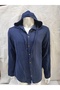 Muslin Cotton Long Sleeve, Soft Hooded Men's Shirt - 5