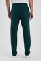 Men's Emerald Green Baggy Sweatpants with Stitching Detail, Straight Leg, Loose Fit, Fleece Lined, Comfortable - 7