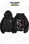 Oversize Attack on Titan Levi Ackerman V2 Back Printed Hooded Sweatshirt (2 Thread)