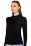 Özkan 27451 Women's Half Turtleneck Premium Vorteks Viscose Fabric Stretchy Casual Body Blouse - 4