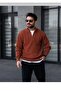 Half Zippered Stand Collar Men's Knitwear Sweater