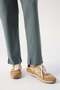 Pastel Green-Cotton Epaulette Detailed Snap Fastener Cargo Pants - 6